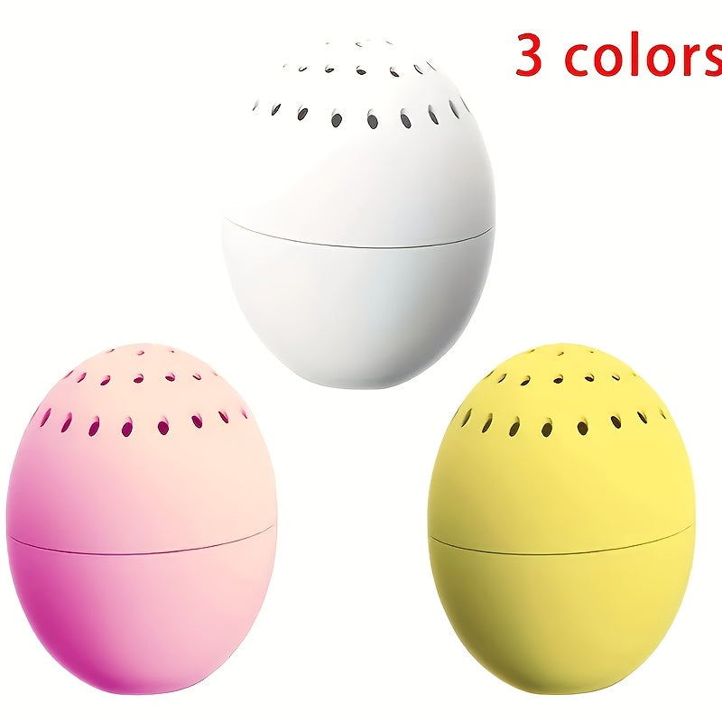 Caja de desodorización de refrigerador con carbón activo de forma de huevo, 3 colores disponibles) - Eliminador de olores naturales, no necesita electricidad, caja de plástico duradera con múltiples compartimentos para la organización del refrigerador, d