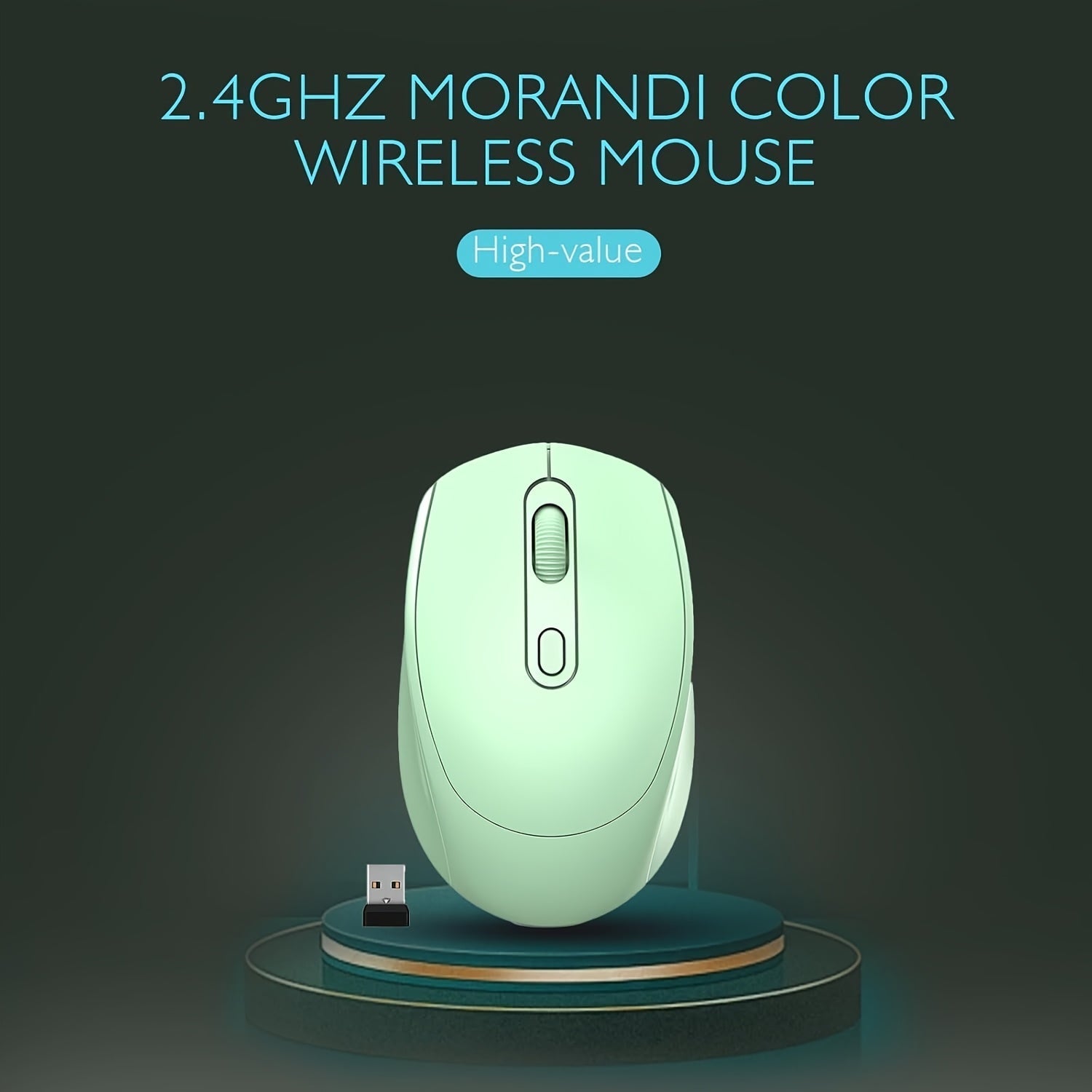Ratón Inalámbrico BalanceFit, Modo Doble 2.4G e Inalámbrico, Diseño Ergonómico con Agarre Cómodo, Tamaño Compacto para Oficina y Juegos, Compatible con Portátiles, Escritorios, Tabletas, Varios Colores (Negro/Blanco/Rosa/Verde), BalanceFit