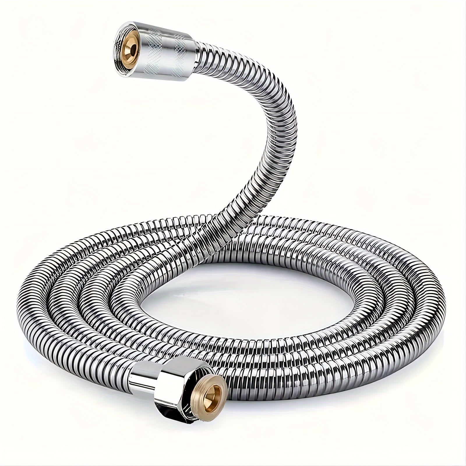 1pc Cabezal de Ducha Ajustable de 3 Modos con Supercompresión de Baja Presión y Manguera de Acero Inoxidable, Material ABS de Alta Calidad, Cabezal de Ducha Ahorrador de Agua para Presión de Agua Baja, Boquilla de Ducha Redonda Plateada