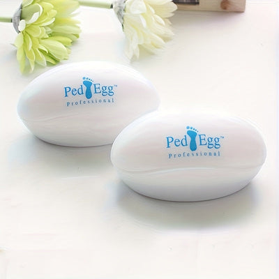 1 pieza Lima para Pies y Manos en Forma de Huevo - Acero Inoxidable Exfoliante Color Claro Beis, Herramienta de Fregado Sin Olor, No Necesita Batería para Cuidados de Pedicura y Manicura en Casa
