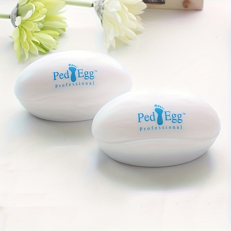 1 pieza Lima para Pies y Manos en Forma de Huevo - Acero Inoxidable Exfoliante Color Claro Beis, Herramienta de Fregado Sin Olor, No Necesita Batería para Cuidados de Pedicura y Manicura en Casa