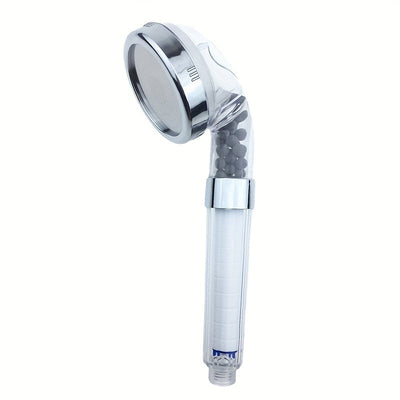 Cabezal de ducha con filtro iónico de alta presión, montaje en pared y colgante - Antiséptico, rociador de lluvia de ahorro de agua, ajuste universal, no necesita electricidad, cuerpo de plástico con acabado pulido (filtro original incluido)