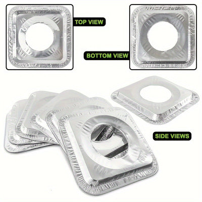 Cubierta Desechable de Aluminio para Estufas - Adecuada para Estufas de Gas y Eléctricas, Mantiene la Placa Limpia, Simplifica el Limpieza de Cocina