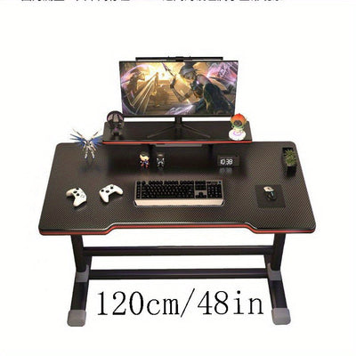 Escritorio de juego práctico, duradero y único para gamers y oficina, diseño en forma de T, ergonómico, color