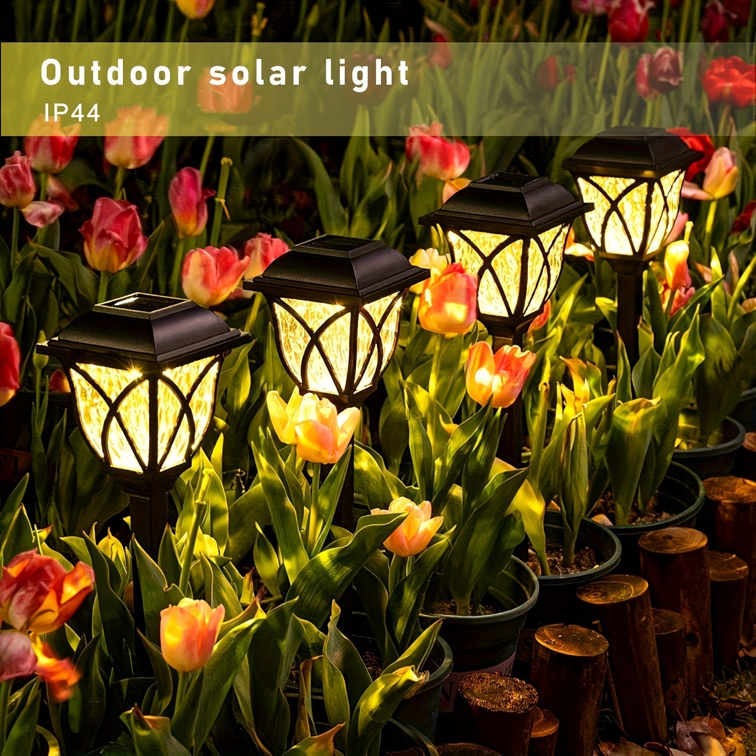 6 piezas de luces solares retro para exteriores, luces solares para jardín, senderos, patios, césped, aceras, garajes privados, regalo de Navidad.