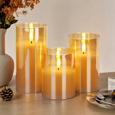 Velitas LED con llama realista y parpadeante - Velas sin llama alimentadas por batería con mecha 3D para Navidad, hogar, bodas, cumpleaños y ambiente romántico (AAA no incluidos), velas sin llama, iluminación festiva, iluminación elegante, plástico durad