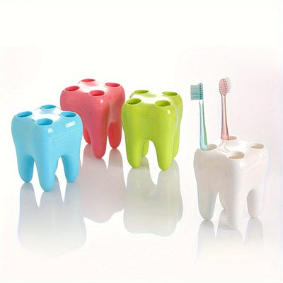 [Creative Design Toothbrush Holder] Portacepillos Multifuncional con Diseño Creativo de Dibujos Animados - 1 ud Estante de Almacenamiento de Escritorio para Cepillos de Dientes y Accesorios - Organizador de Baño Independiente