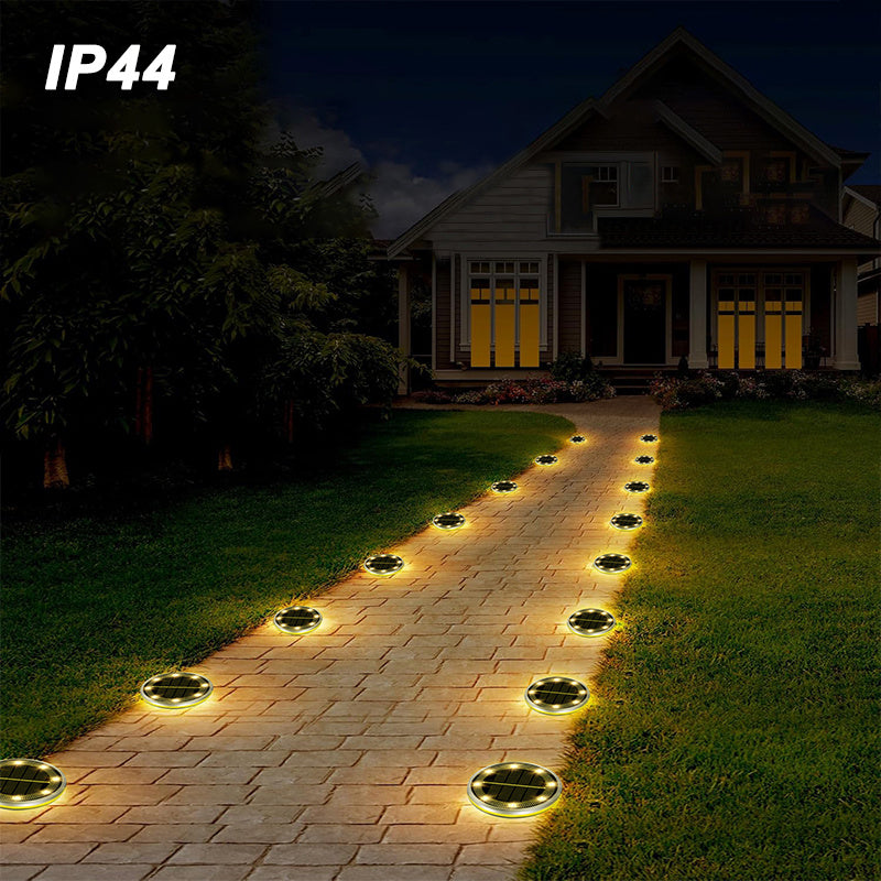 Paquete de 8 Luces Solares Exteriores LED para Jardín/Patio/Sendero con Sensor Automático de Brillo Inteligente