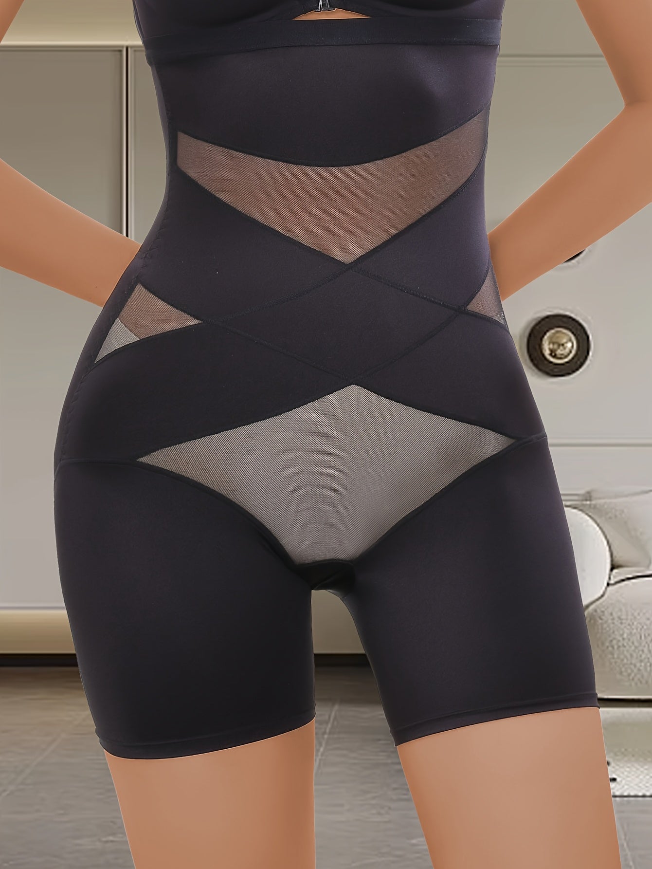 Pantalón moldeador de talle alto para mujer, con efecto levantacolas y reductor, incluye short de seguridad para evitar transparencias y es ideal para uso posparto