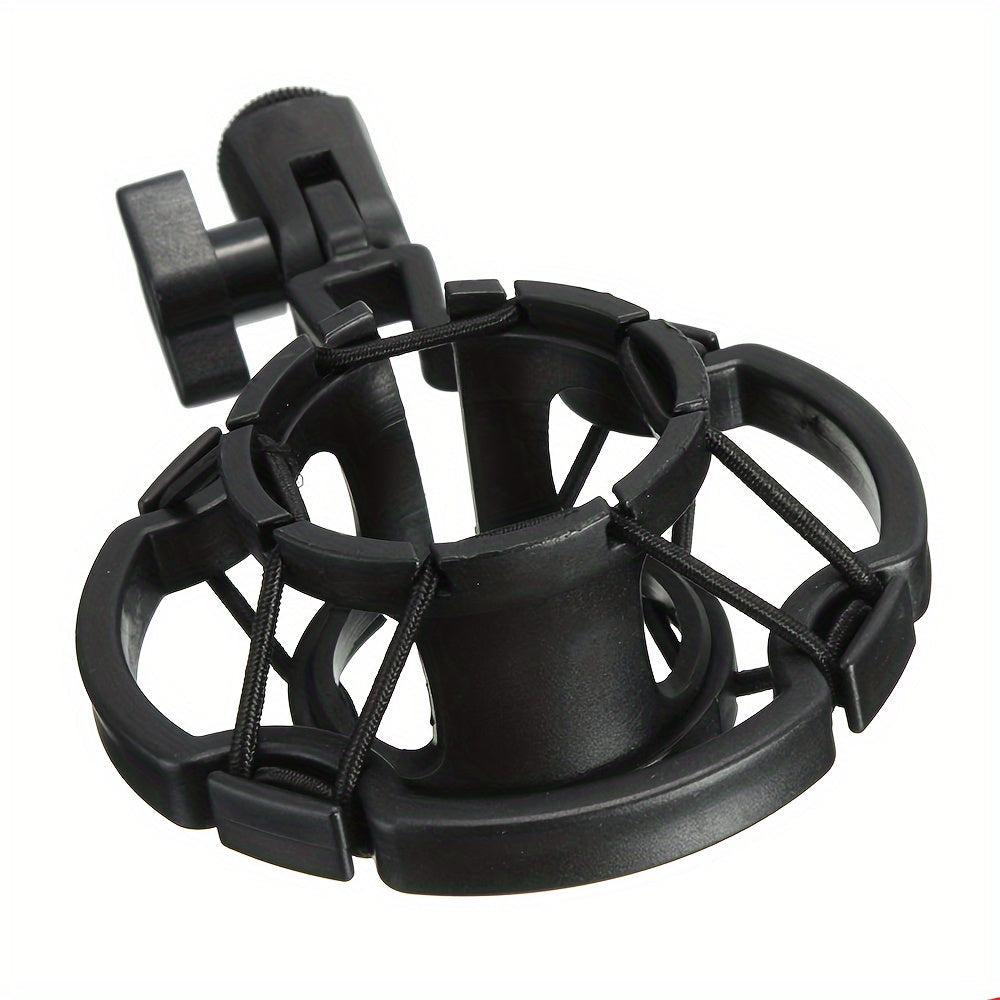 Soporte Antivibratorio Profesional para Micrófono de Condensador Grande - Ajuste Universal, Absorbedor de Impactos, Compatible con Brazo de Micrófono, Ajustable, Construcción Duradera de Plástico - Perfecto para Grabación en Estudio, Podcasting y Transmi