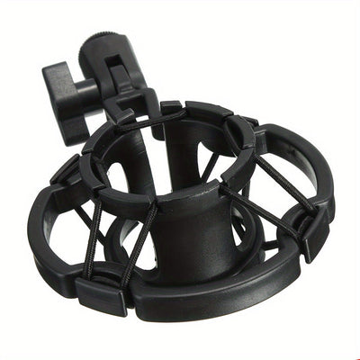 Soporte Antivibratorio Profesional para Micrófono de Condensador Grande - Ajuste Universal, Absorbedor de Impactos, Compatible con Brazo de Micrófono, Ajustable, Construcción Duradera de Plástico - Perfecto para Grabación en Estudio, Podcasting y Transmi