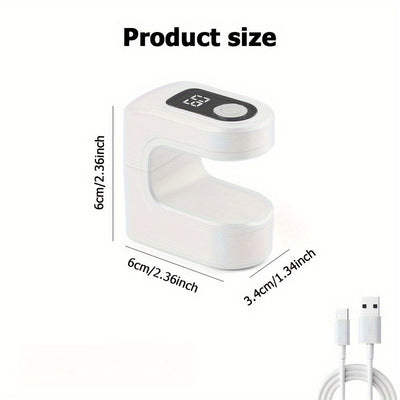 1pc Lámpara Portátil para Uñas con Temporizador Digital - USB, Pantalla LCD, Secado Rápido de Gel/LED, Compacta y Ligera para Hogar o Salón, Secador de Esmalte con Batería de Litio - Diseño Elegante, Alta Calidad, Ideal para Manicura/Pedicura, Herramient
