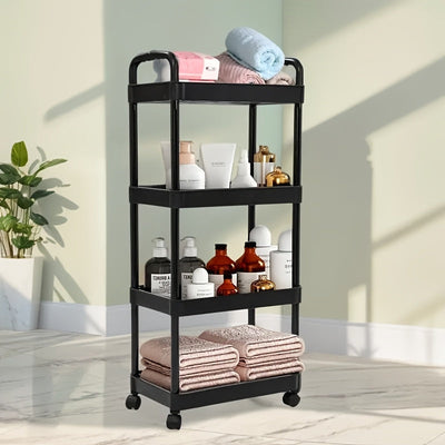 Carrito de almacenamiento con ruedas, organizador multipropósito de 3/4/5 niveles, ideal para cocina, baño, lavandería, sala de estar, contenedores de almacenamiento