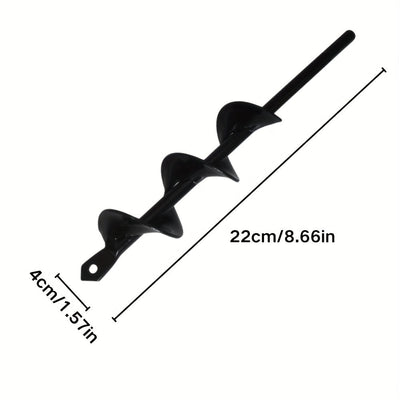 1pc Kit de Taladro Manual Resistente – Muestreador de Suelo en Forma de Cuchara y Broca Espiral, Herramienta Metálica Hexagonal para Plantar, Excavar y Aflojar Tierra