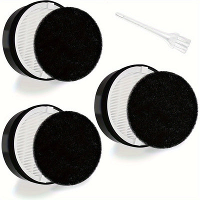 3pcs Filtros de Repuesto para Purificador de Aire LEVOIT LV-H132 - H13 True HEPA y Carbón Activado, Compatibles con el Modelo LV-H132-RF