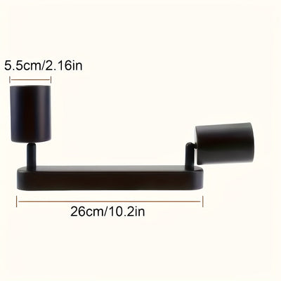 Aplique de pared industrial moderno en metal negro - Lámpara de techo con estilo vintage para sala, recámara, cocina, pasillo, escaleras, hotel, restaurante - Sin foco incluido, iluminación para interiores | Acabado metálico elegante | Sin focos incluido