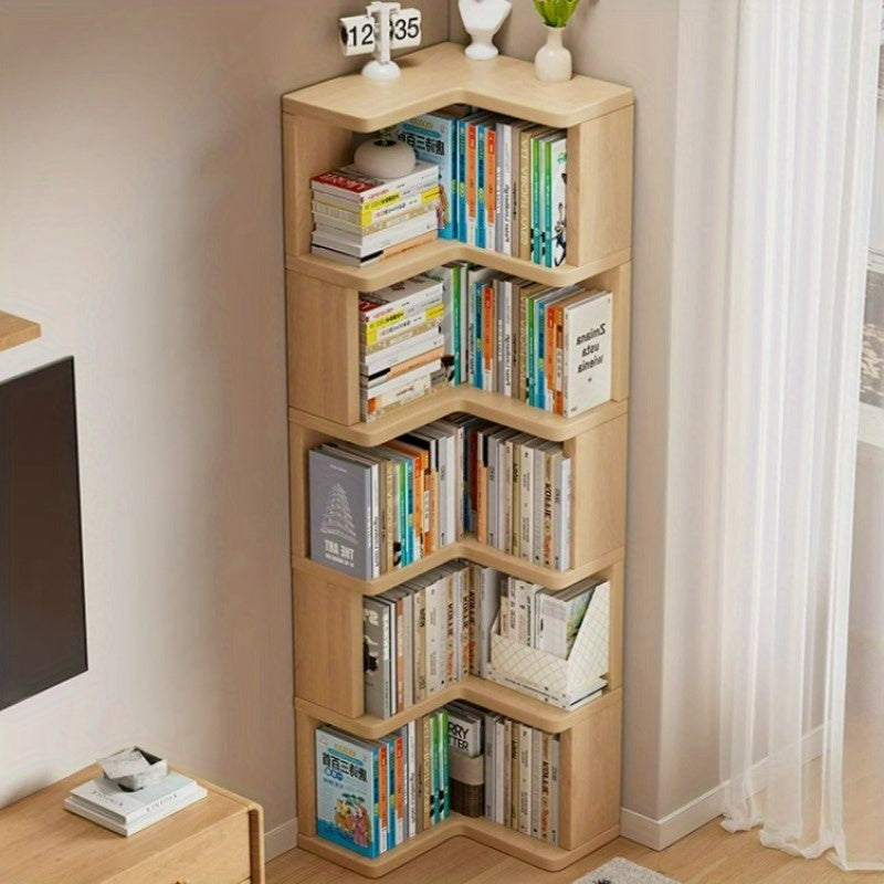 1 estante de esquina independiente, diseño exquisito, multifuncional, ahorro de espacio, adecuado para diferentes escenarios como sala de estar, dormitorio, estudio, etc., elegante elección para el hogar.