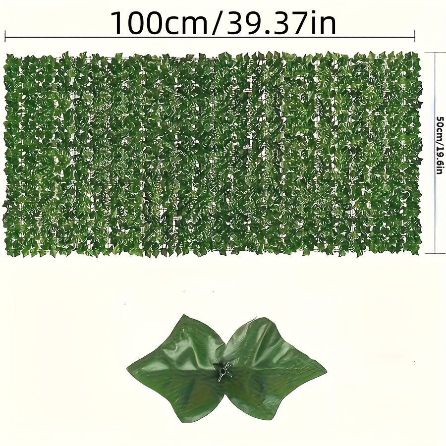 1 Rollo de Hiedra Artificial de Privacidad para Cercas - Panel de Pared de Follaje Falso, Planta de Vid Plástica para Jardín Exterior, Decoración para el Hogar y la Habitación, Espacios Estéticos de Navidad, Decoración de Primavera