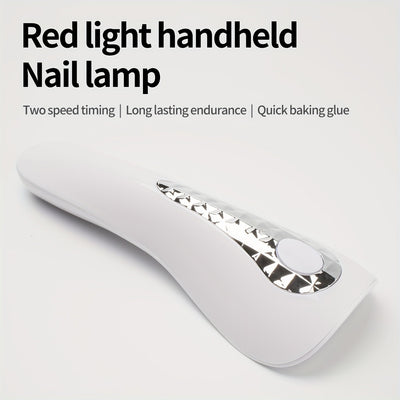 Lámpara de uñas LED para esmalte de gel, 18W Mini LED para secar uñas de gel, lámpara de uñas portátil USB recargable con 2 configuraciones de temporizador para secado rápido en casa y uso en salón.