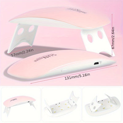 Linterna Compacta para Uñas, Luz de Curado de Gel LED, Secador de Manicura para Salón y Hogar, Curado Rápido para Uñas DIY