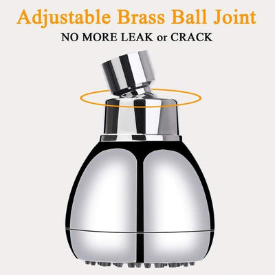 1pc Cabezal de Ducha de Alta Presión de 3 Pulgadas, ABS, Conector de Bola de Latón Giratorio Ajustable, Diseño Antiobstrucción y a Prueba de Fugas para una Experiencia de Ducha Cómoda - Acabado Cromado, Accesorios de Ducha