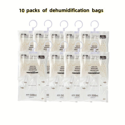 Bolsa Absorbente de Humedad Montada en la Pared, Bolsa Absorbente de Humedad y Anti-moho para Deshumidificación, Desecante, Anti-moho Adecuado para Armarios y Guardarropas - Bolsa de Deshumidificación Reutilizable Adecuada para Deshumidificación en Dormi