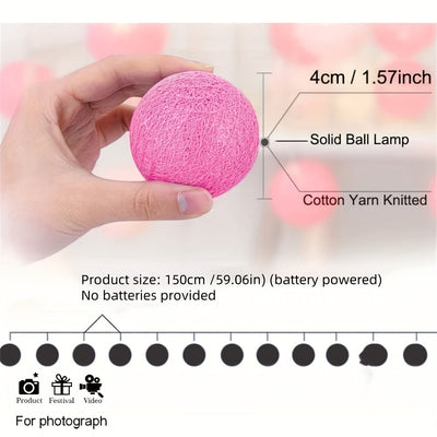 Luz de hadas redondas de 1.5m de color - 10 LED, brillo suave, ideal para decoración de vacaciones, bodas, fiestas y luces de Navidad en casa | Perfecto para fondos de fotografía y atmósfera festiva