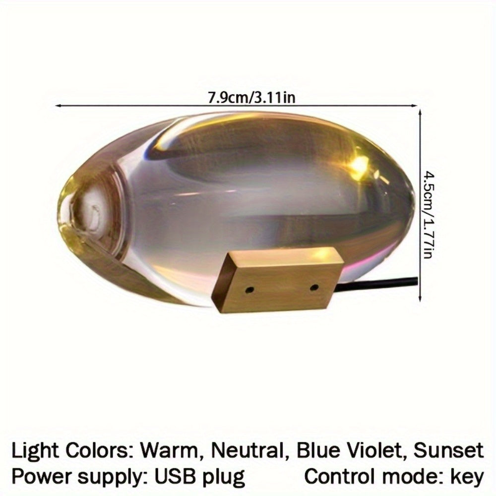 Lámpara de arte de luz y sombra Angel Eye | Alimentado por USB + Cambio de película de cuatro colores, proyector de escena nocturna adecuado para dormitorio/escritorio, iluminación práctica x creación de atmósfera