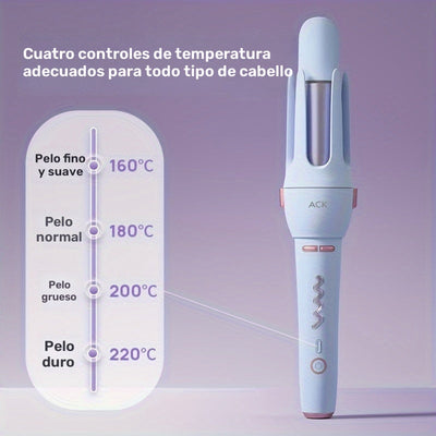 Rizador de pelo automático giratorio profesional de cerámica, rizadora de lujo ACK
