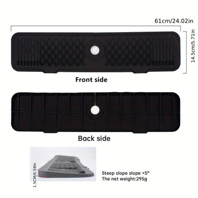 1 Protector de Salpicaduras para Grifo de Cocina de Silicona, 60.96x14.48 cm, Antisalpicadero, Fácil de Limpiar, Bordes Plegables, Secado Rápido, Apto para Cocina, Baño, Casa de Campo, RV, Accesorio de Cocina