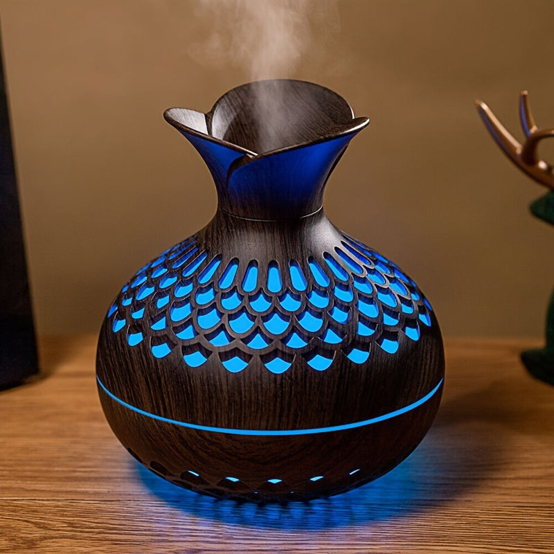1pc Humidificador de Aire con Nebulización Fría y Luz Nocturna Colorida - 10.14oz, Alimentación USB, Gran Volumen de Niebla para Ambiente Cómodo en Dormitorio, Decoración Elegante para el Hogar