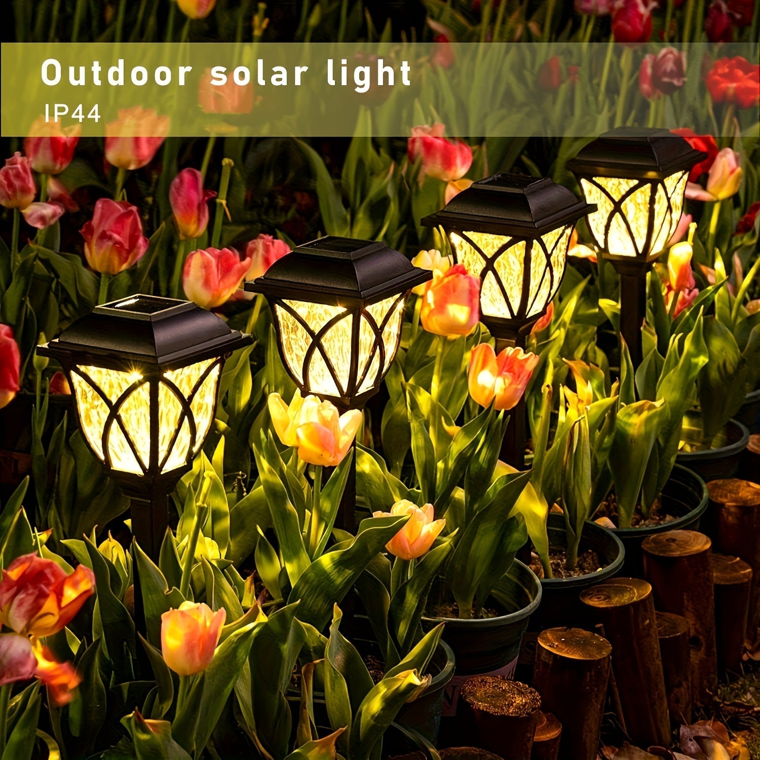 6 luces solares para jardín, exteriores y césped, estilo retro con cuadrícula, proyección de luz cálida/blanca, ideales para caminos, patios, jardines, entradas y regalos navideños