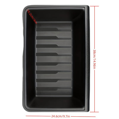 2-Pack para for TESLA Model Y 2021-2024 Impermeable para Asiento Debajo de la Caja de Almacenamiento con Organizador - Compartimento Oculto Deslizante del Lado del Conductor y del Pasajero, Material de Goma, Diseño Ahorro de Espacio