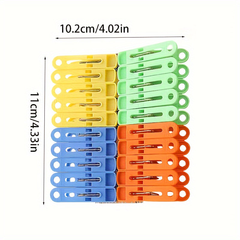 20 Piezas De Pinzas De Ropa De Plástico, Pequeños Clips Para Colgar Ropa, Clips Para Ropa Interior Y Calcetines, Pinzas De Plástico Coloridas A Prueba De Viento - Pinzas De Lavandería Para Secar Y Colgar Ropa - Clips Pequeños En Colores Variados