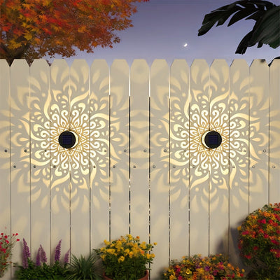 2 Piezas de Luces Solares FACHOI para Exteriores, IP65 Impermeables con Encendido/Apagado Automático, Diseños Arquitectónicos Vintage Modernos, LED Amarillo Cálido para Jardín, Patio, Balcón, Villa y Puerta - Iluminación Energaeficiente para Paisajes, In