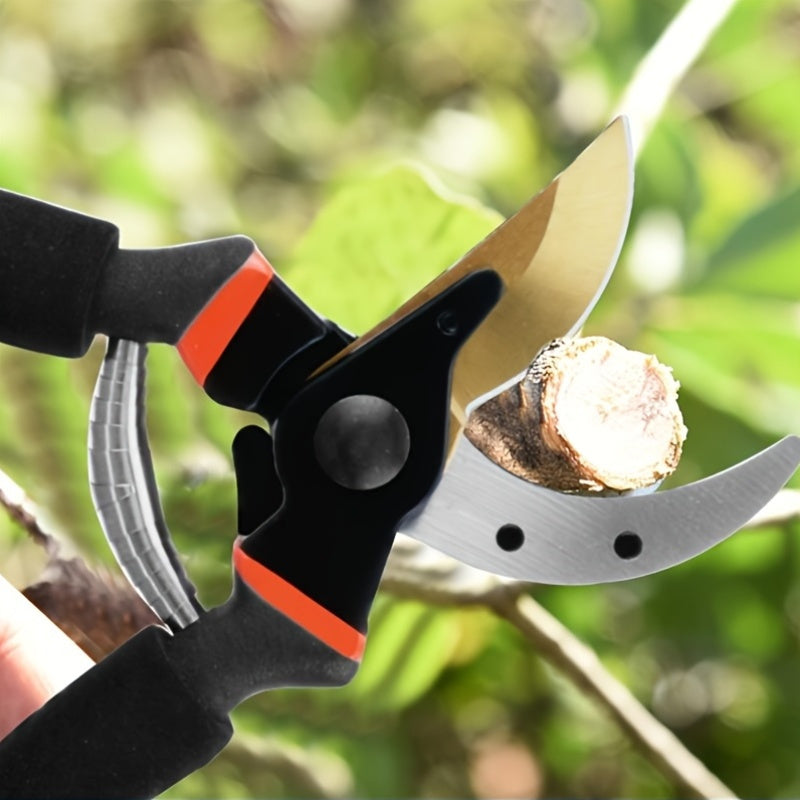 1pieza Vintage Profesional 8.27-Pulgadas Tijeras de Podar de Acero Inoxidable, Cuchillas Afiladas SK-5, Agarre Cómodo, Duradero, Uso Sin Electricidad, con Recortadora de Árboles para Jardines y Arreglos Florales en Casa