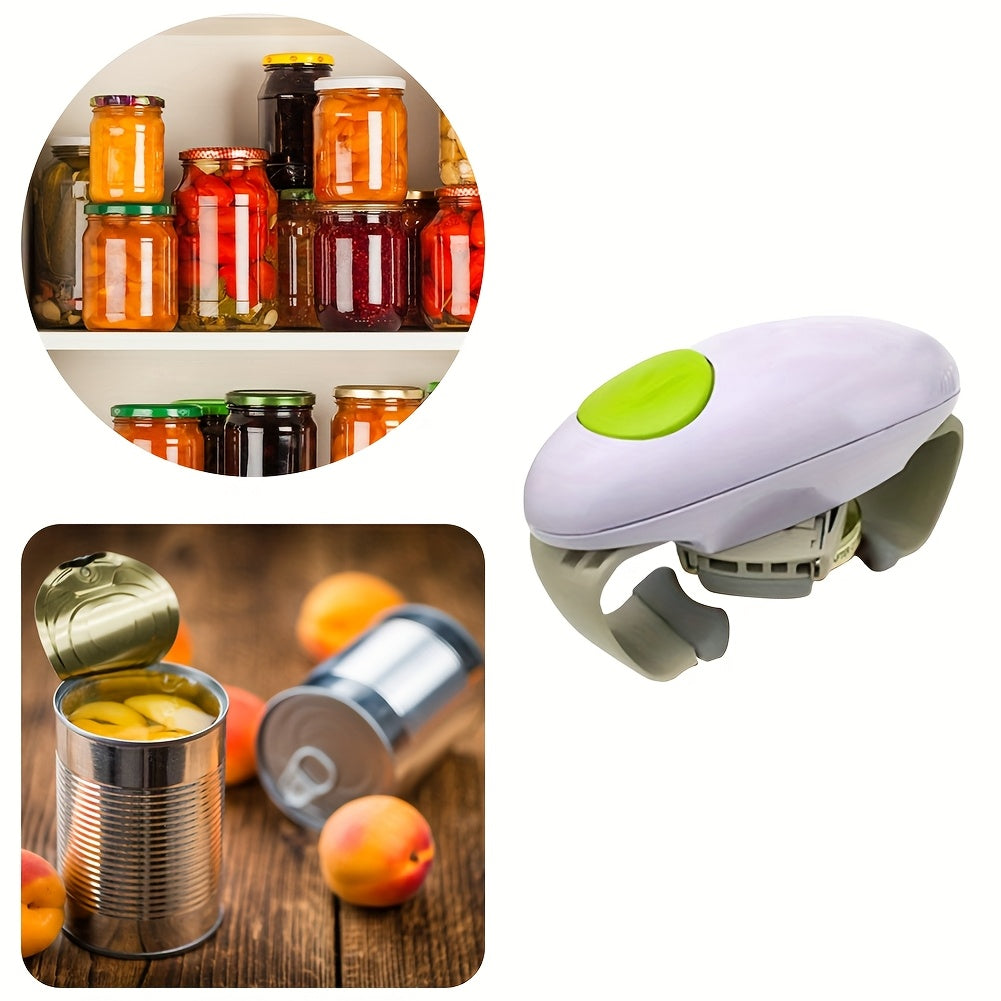 Abrebotellas eléctrico FEIYBA 2025 con cierre automático 2 en 1 y operación de un solo toque - Torque alto, se adapta a la mayoría de los tamaños de tapas, alimentado por batería AA (baterías no incluidas), herramienta de cocina para abrir frascos con fa