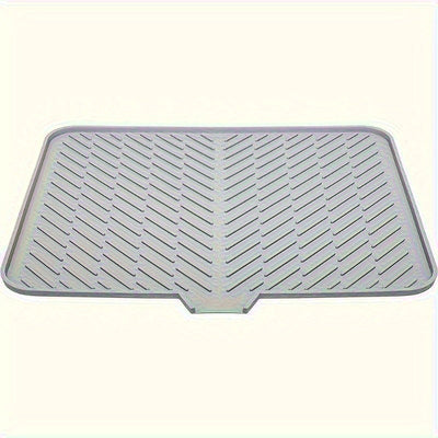 Alfombrilla de Secado Grande con Agujeros de Drenaje para Fregadero Cuadrada – Protector Antideslizante y Resistente al Calor para Tazones, Cristalería y Utensilios de Cocina – Base Impermeable para Encimera
