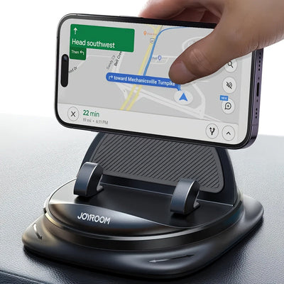 Soporte para Teléfono de Coche Montable en el Salpicadero - Soportes Giratorios, Silicona Antideslizante, ABS, Impermeable, Resistente al Calor, con Agarre Cargado por Resorte para Smartphones