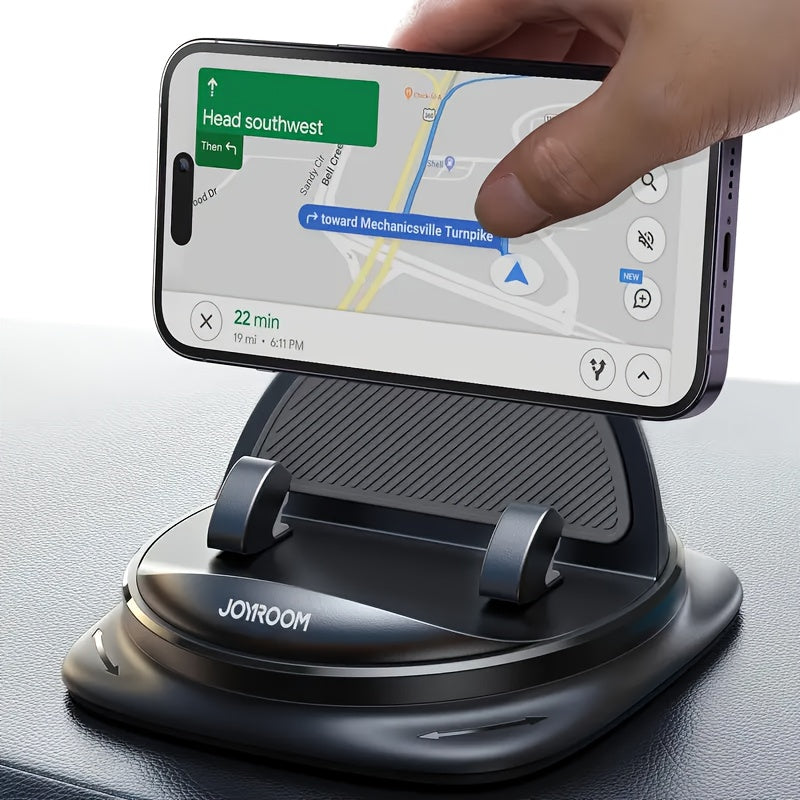 Soporte para Teléfono de Coche Montable en el Salpicadero - Soportes Giratorios, Silicona Antideslizante, ABS, Impermeable, Resistente al Calor, con Agarre Cargado por Resorte para Smartphones