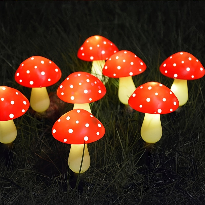 8LED luz solar de jardín tipo champiñón, 8 modos de iluminación para exteriores, ideal para patio, terraza, pasillos y paisajismo, perfecta para bodas, Navidad, Día de la Independencia, fiestas y decoraciones