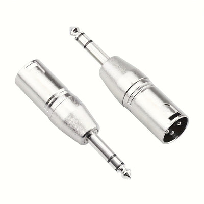 Adaptador TRS Estéreo a XLR de 1/4 Pulgada, Conector Masculino XLR a Cuarto de Pulgada (6.35 mm) para Audio Balanceado Compatible con Micrófonos y Mezcladores