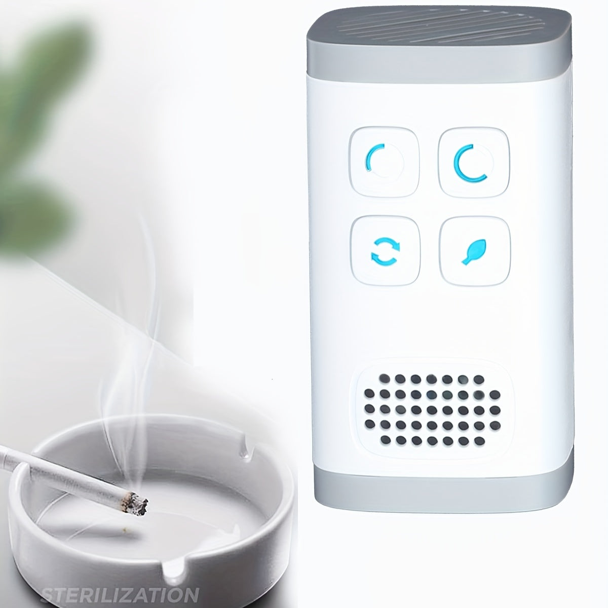 1pc Mini Purificador de Aire de Doble Función, Desodorizador Portátil para Olores de Humo y Mascotas, Material ABS, 110V-240V, Enchufe EE. UU., para Dormitorio, Baño, Cocina Refrescante