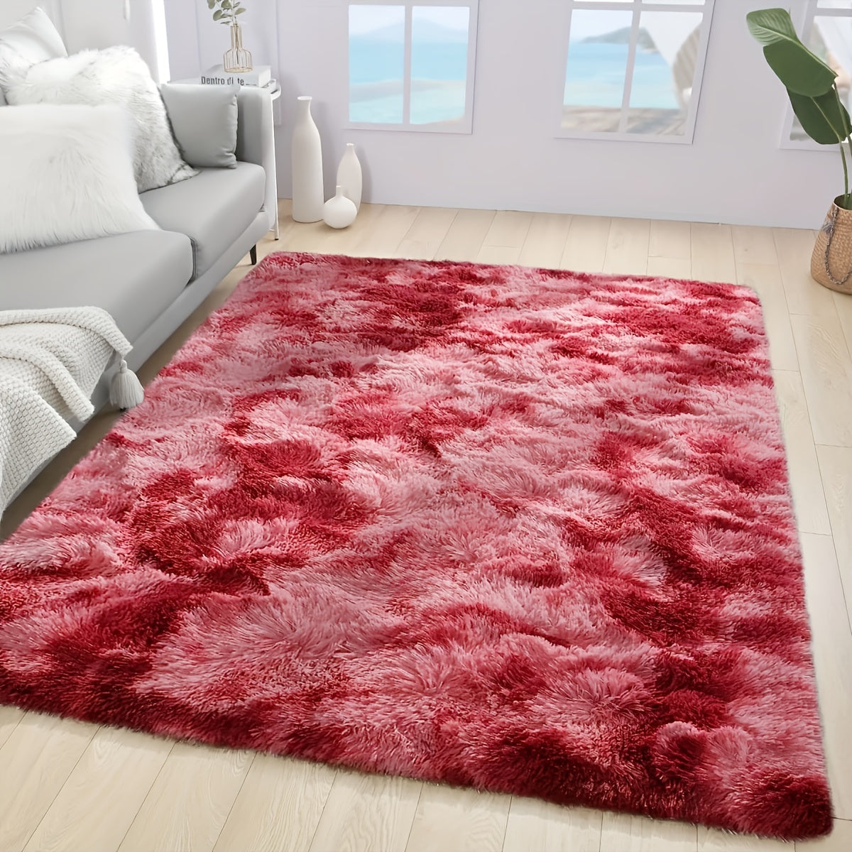 1pc Alfombra Suave y Esponjosa para Sala de Estar, Alfombrilla Antideslizante de Lujo para Dormitorio, Decoración del Hogar, Adecuada para Dormitorio, Balcón, Estudio, Picnic al Aire Libre