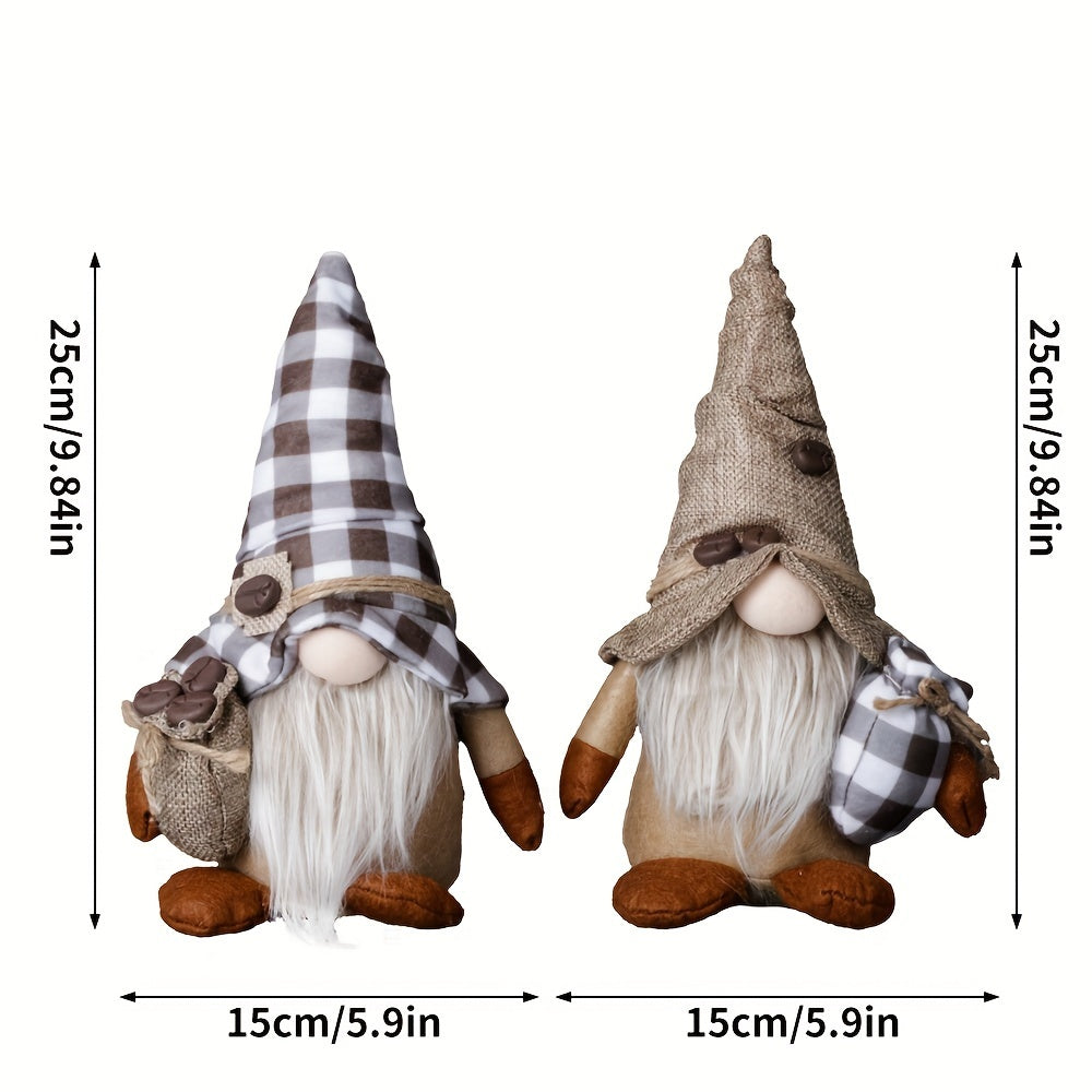 1/2pcs Adornos de Muñecos de Café, Decoraciones de Pierna Colgante con Gorro de Chef, Muñeco de Café de Mano, Gnomos de Granos de Café, Decoraciones para el Hogar, Suministros para Fiestas en Ventanas