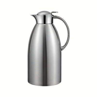 Botella Aislada de Acero Inoxidable de 3L/101.44 Onzas - Jarrón de Agua Aislado al Vacío con Cierre de Botón de Pulsar Fácil, Cafetera Térmica de Pared Doble, Adecuado para Bebidas Calientes y Frías, Té - Uso Versátil