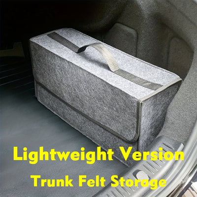 Organizador de maletero de coche de fieltro plegable de 2 mm de peso ligero - Caja de almacenamiento portátil que ahorra espacio con cierre seguro, fácil inserción e instalación para la organización del interior del coche, diseño plegable, característica