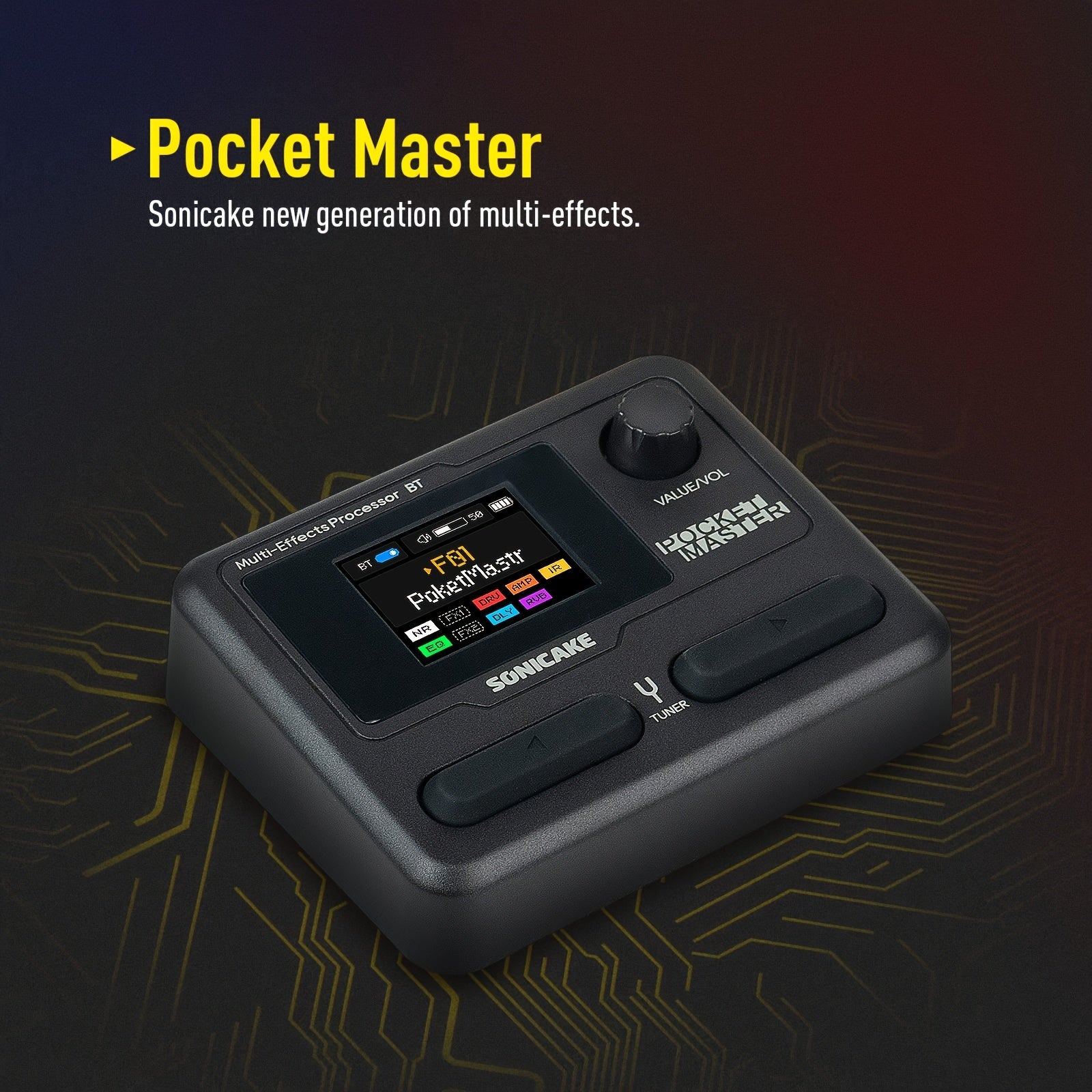 SONICAKE Master Guitar Model IR Cámaras de simulación de efectos múltiples (versión en inglés con 1 pieza de clip de cinturón gris)