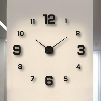 Reloj de pared digital 3D moderno NONZHU, pantalla grande luminosa, funcionamiento silencioso, ideal para sala y dormitorio (el estilo luminoso solo emite luz en ambientes oscuros), perfecto para Navidad