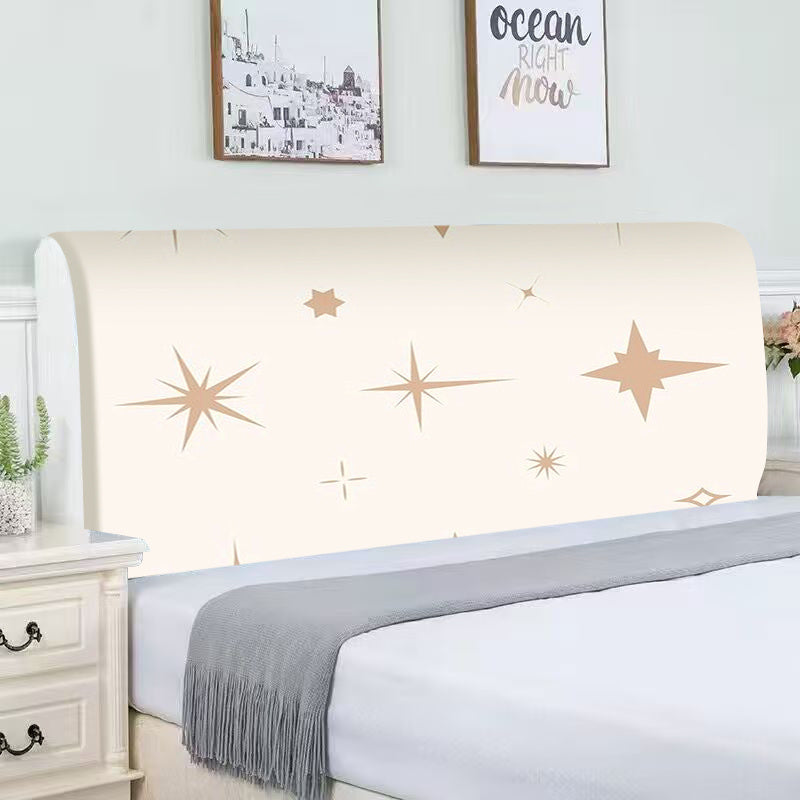 1 pieza de funda de cama de poliéster ultra suave, patrón de estrellas de colores mixtos, no requiere electricidad, ideal para dormitorio, hotel y decoración de habitaciones, decoración de dormitorio